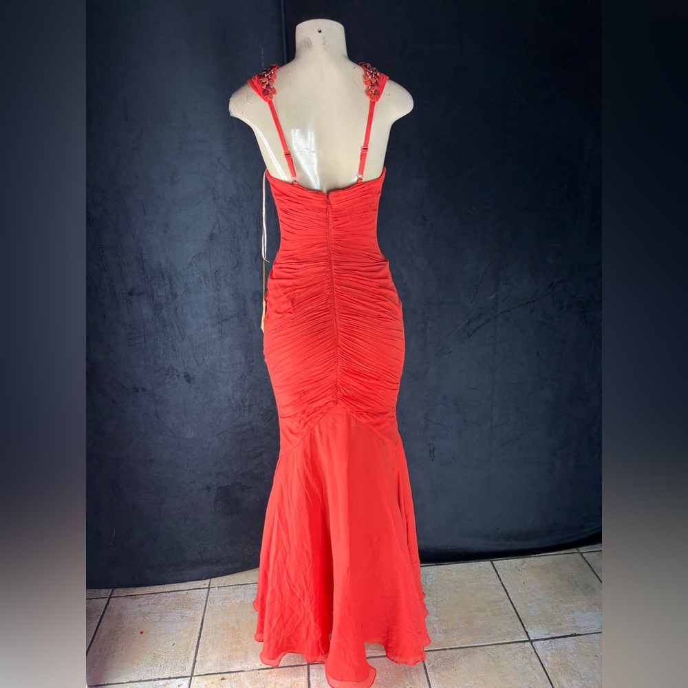 Elegant Red Evening Gown by Mandalay - Picture 3 of 5
